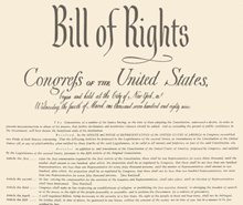 Az USA Alkotmányának Bill of Rights nevű kiegészítése az Egyesült Államok polgárainak alapvető szabadságjogait védelmezi.